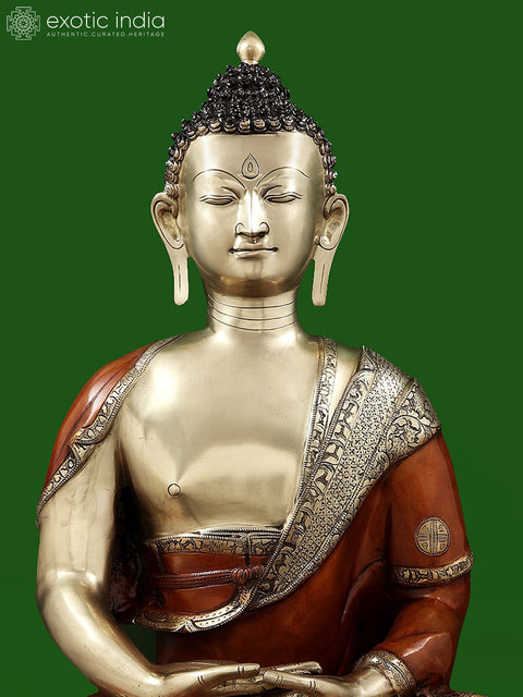 36" Large Fine Quality Buddha in Dhyana Mudra | Handmade