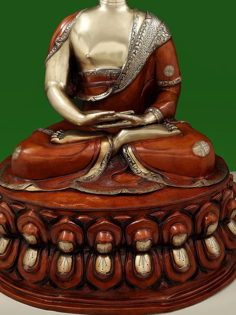 36" Large Fine Quality Buddha in Dhyana Mudra | Handmade