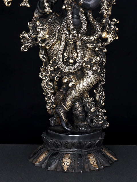 26" Lord krishna on Lotus Pedestal | Handmade