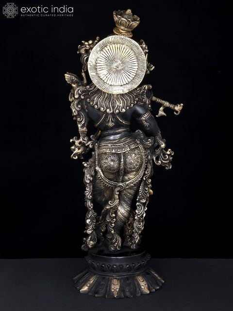26" Lord krishna on Lotus Pedestal | Handmade