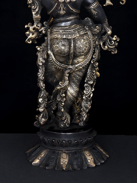 26" Lord krishna on Lotus Pedestal | Handmade