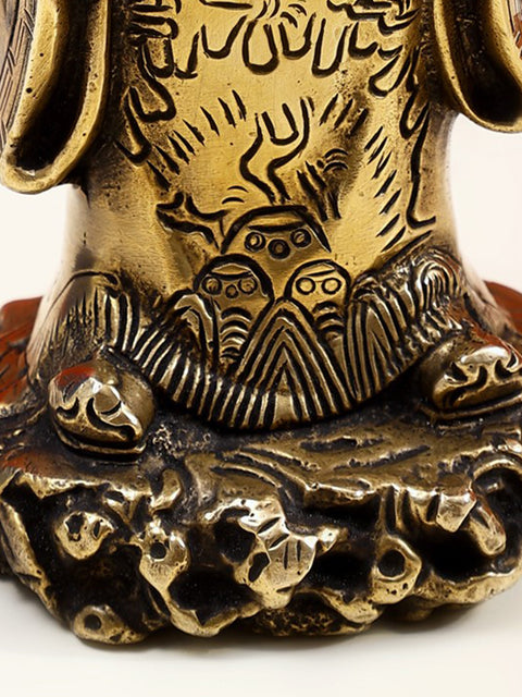 7" Brass Feng Shui Figurine | Handmade