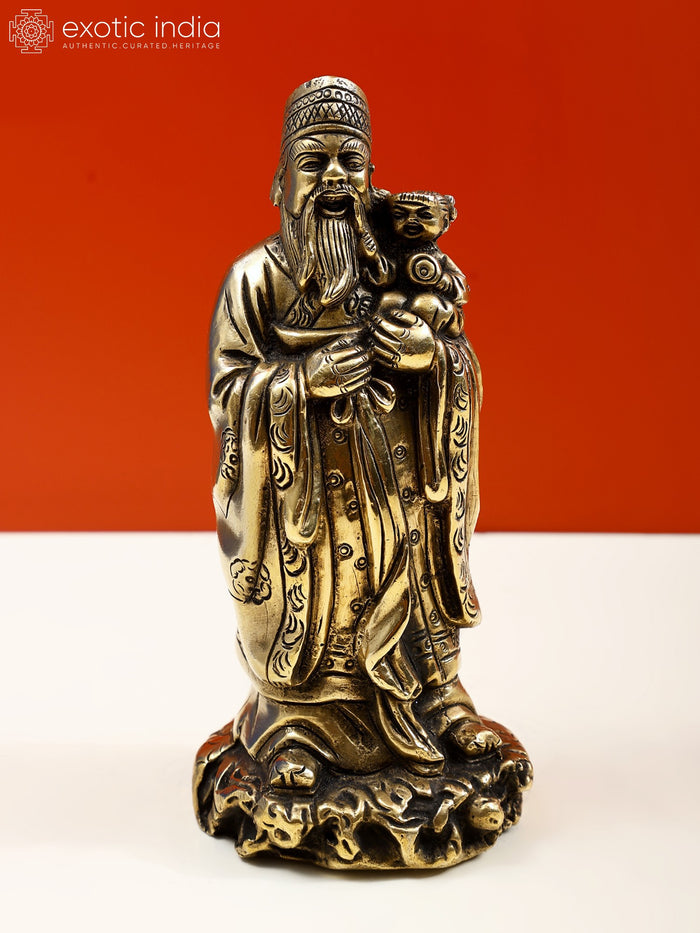 7" Brass Feng Shui Figurine for Home Decor