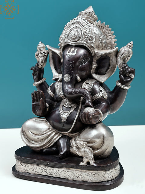 14" Four Armed Ganesha | Handmade