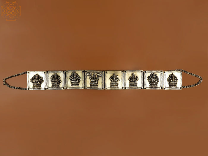 33" Ashtalakshmi Brass Toran Handmade Wall Hanging