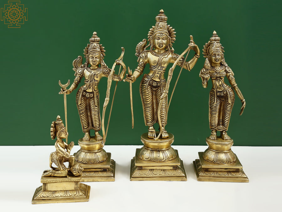 14" Brass Ram Darbar Statue Handmade Home Decor