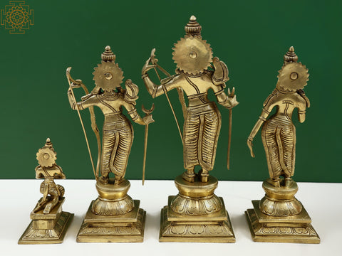 14" Brass Ram Darbar Sculpture | Handmade