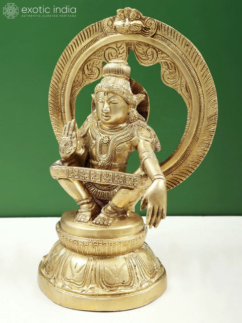 The Offspring of Shiva and Vishnu (Lord Ayyappa with Circular Prabhavali)
