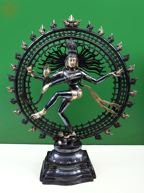 32" Large Brass Lord Shiva Nataraja Statue Handmade