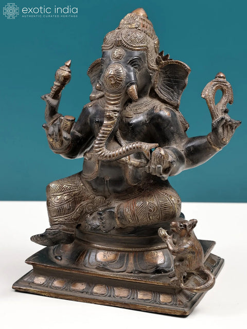 12" Brass Lord Ganesha Idol | Handmade