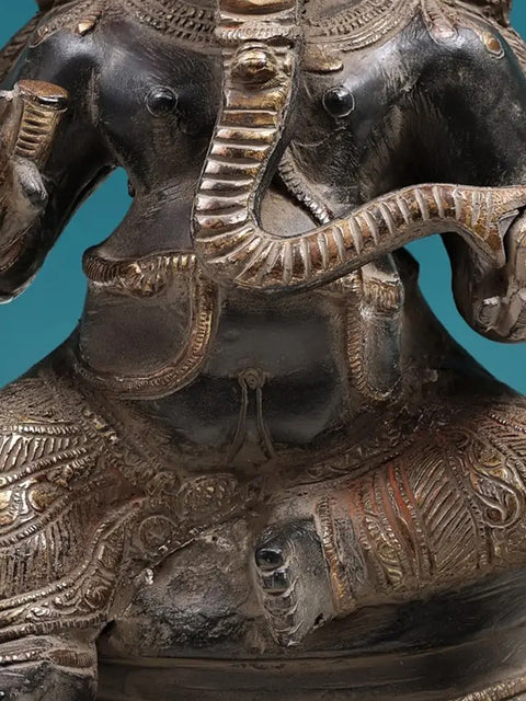 12" Brass Lord Ganesha Idol | Handmade