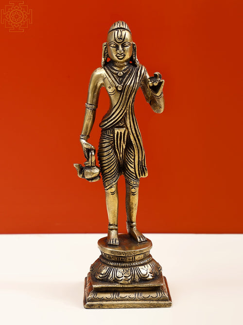 8" Brass Vamana Avatar Statue Handmade for Pooja