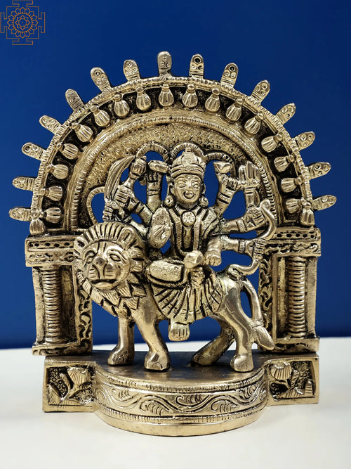 5" Maa Durga Handmade Brass Idol for Pooja