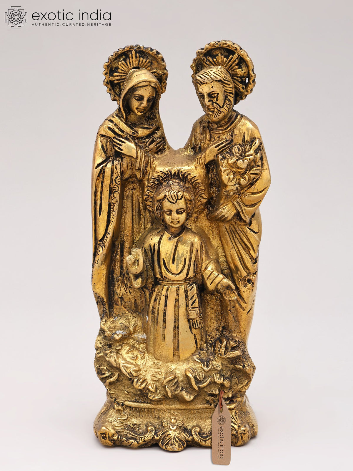7" Standing Joseph Mother Mary with Baby Jesus | Handmade