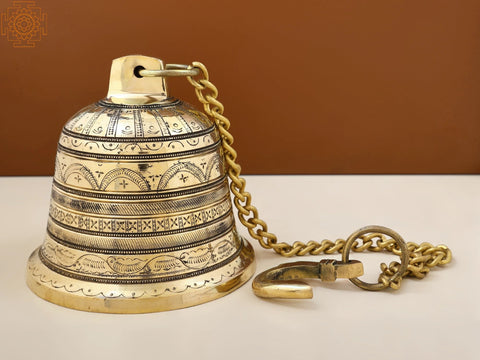 6" Brass Temple Bell | Handmade