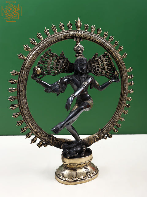 20" Lord Shiva As Nataraja Brass Statue | Indian Handcrafted Idol