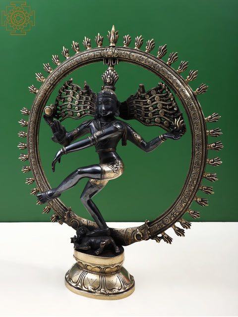 20" Lord Shiva As Nataraja Brass Statue | Indian Handcrafted Idol