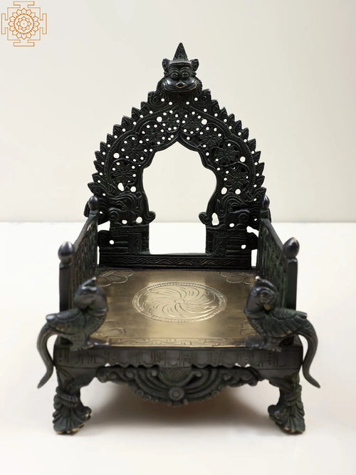 8" Brass Kirtimukha Throne Handmade Statue for Deities