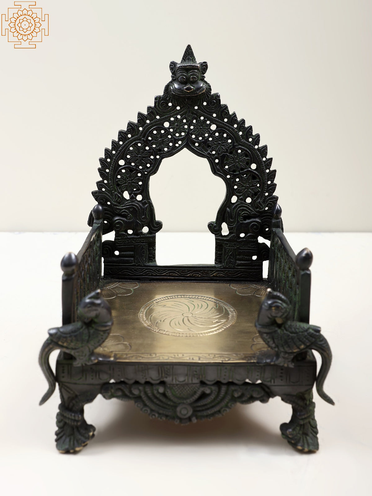 8" Kirtimukha Throne for Your Favourite Deity in Brass | Handmade