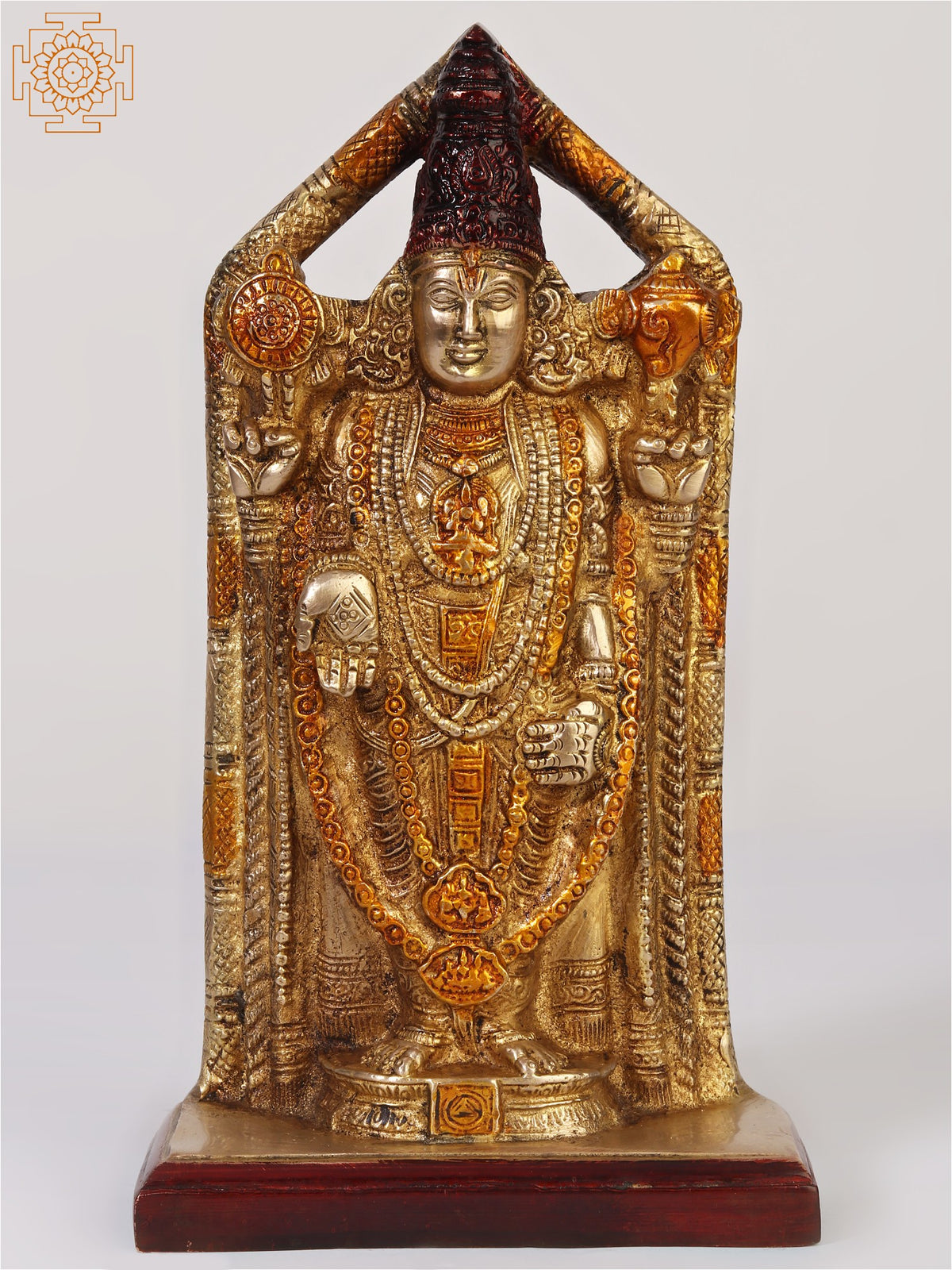 7" Brass Lord Tirupati Venkateswara | Handmade