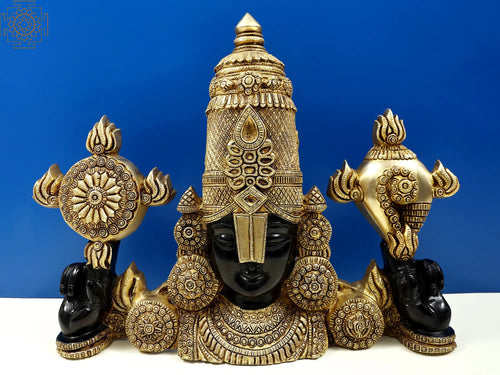Venkateswara Tirupati Balaji Brass Wall Hanging Statue