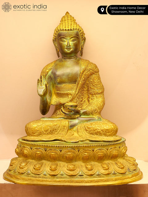 16" Gautam Buddha Preaching His Dharma | Handmade