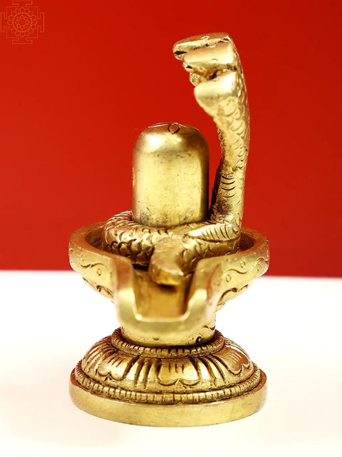 3" Small Brass Shiva Linga Statue | Handmade