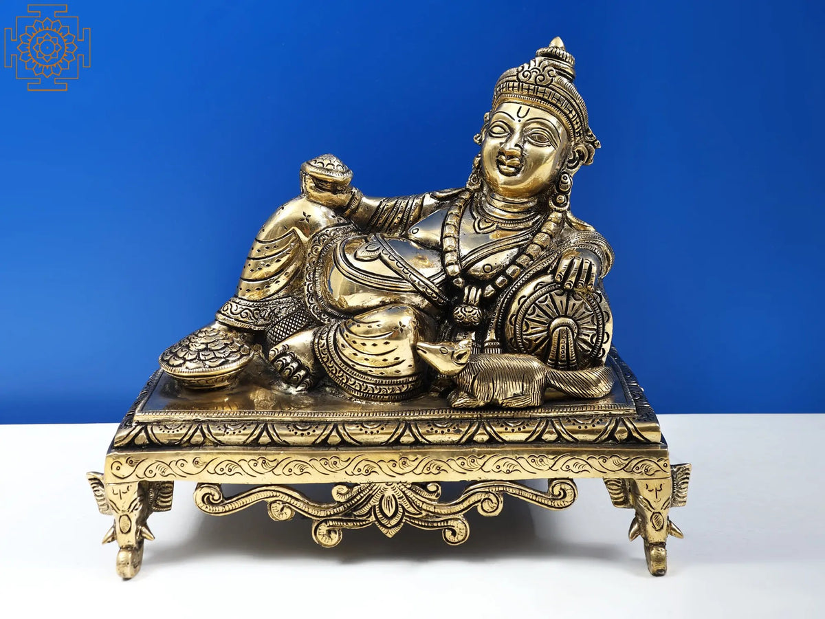 10" Relaxing Kuber -The God of Wealth | Handmade
