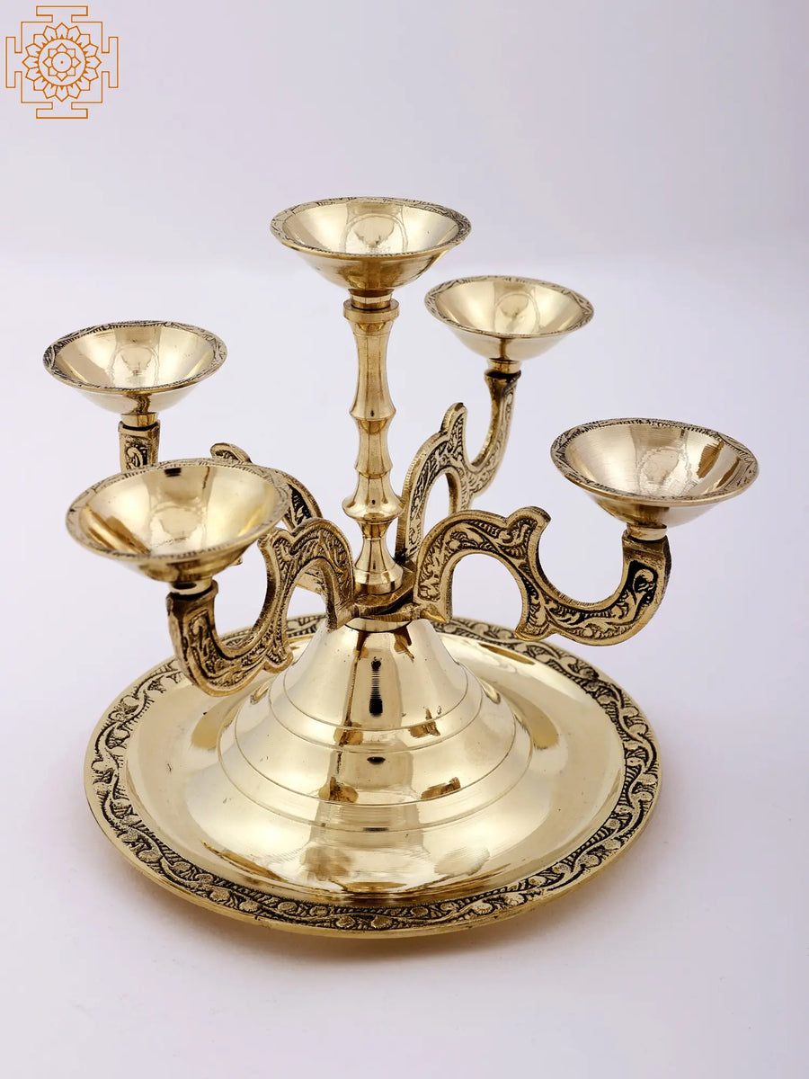 6" Brass Candle Holder Handmade
