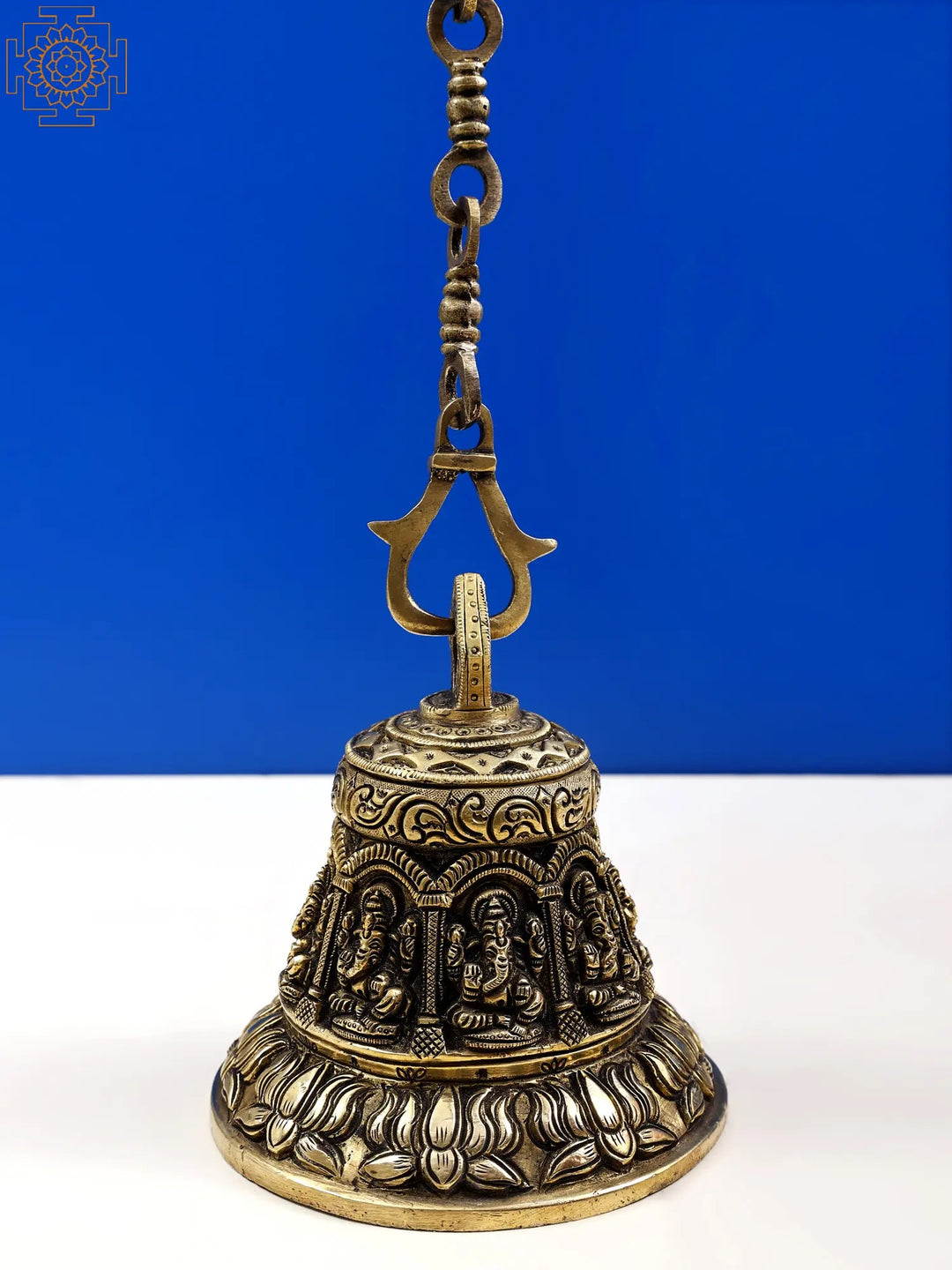 Ganesha Temple Ceiling Bell 6 Inch Brass Handmade – Exotic India Art