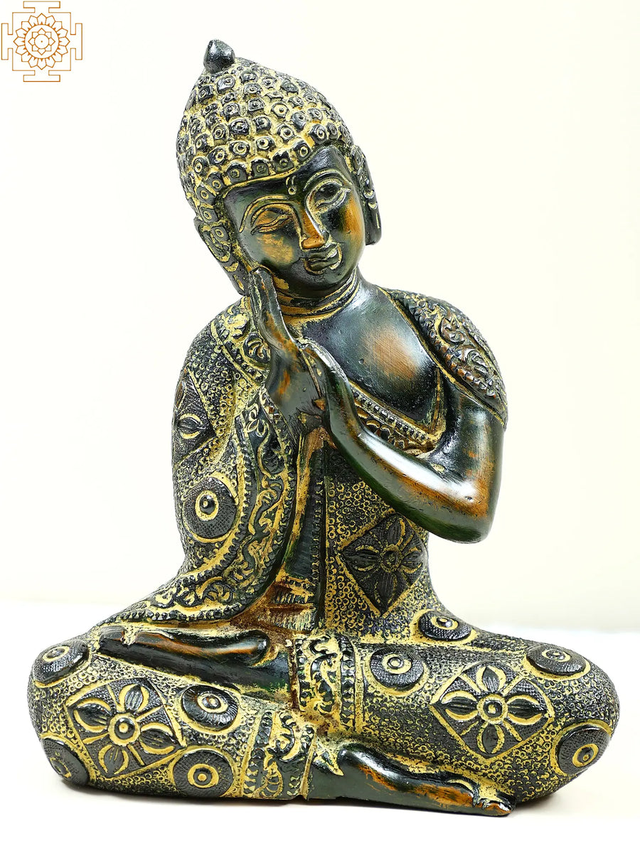 6" Brass Tibetan Buddhist Deity Handmade Statue