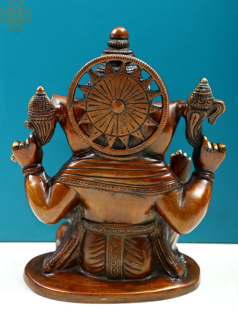 8" Brass Blessing Lord Ganesha | Handmade