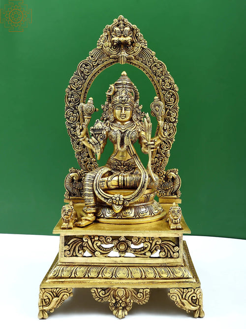 20" Handmade Goddess Rajarajeshwari Tripura Sundari Brass Statue