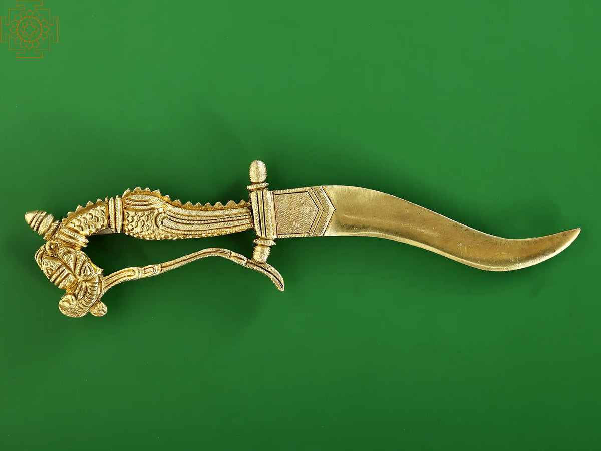 9" Brass Makar Design Dagger