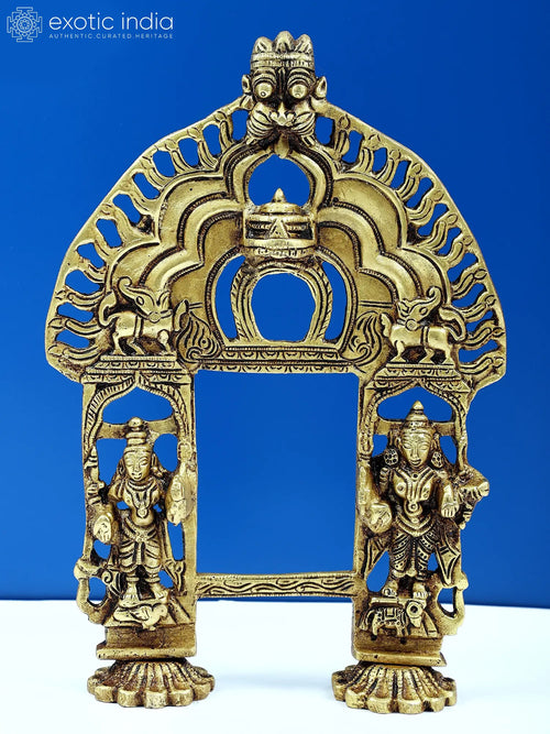 11" Handmade Brass Lakshmi Prabhavali Statue for Pooja