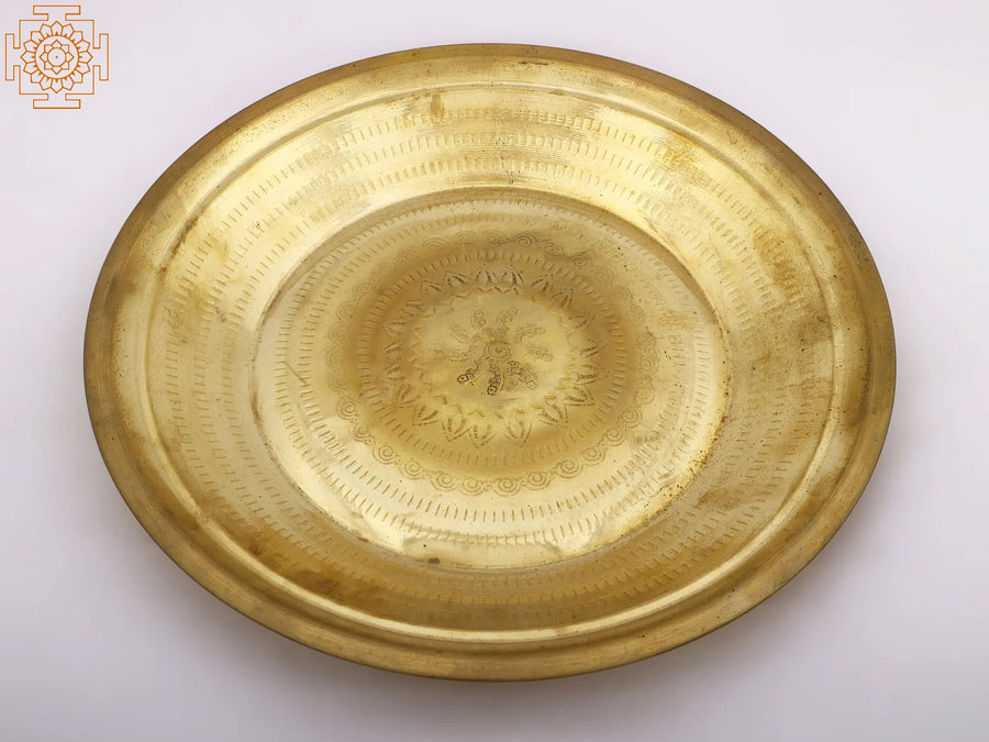 Brass Pooja Thali Parat for Home Worship