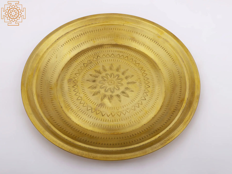 Brass Ritual Thali Parat for Pooja
