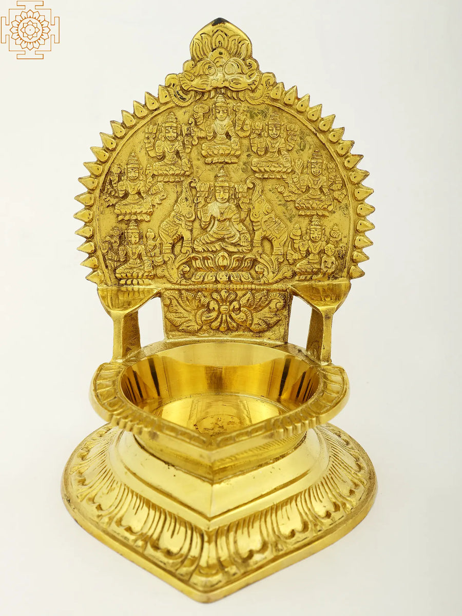 Ashtalakshmi Vilakku Brass Diya for Pooja