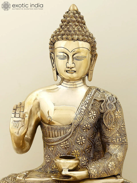 22" Gautam Buddha Preaching His Dharma | Handmade