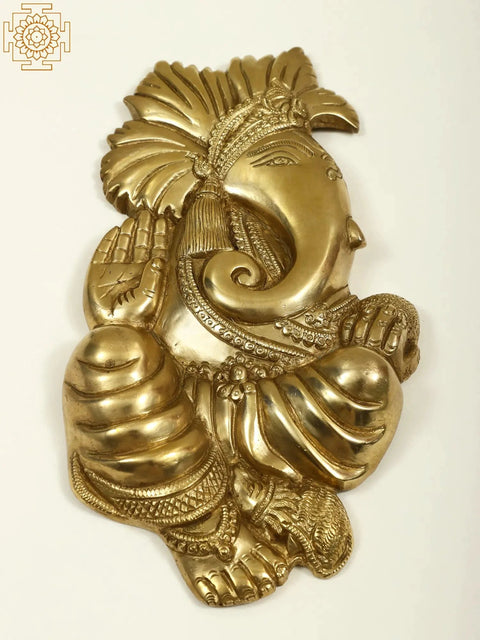 9" Brass Varad Vinayak Ganesha Wall Hanging