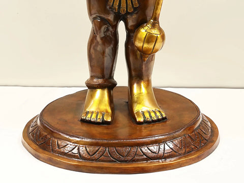 29" Brass Standing Panchamukhi Hanuman