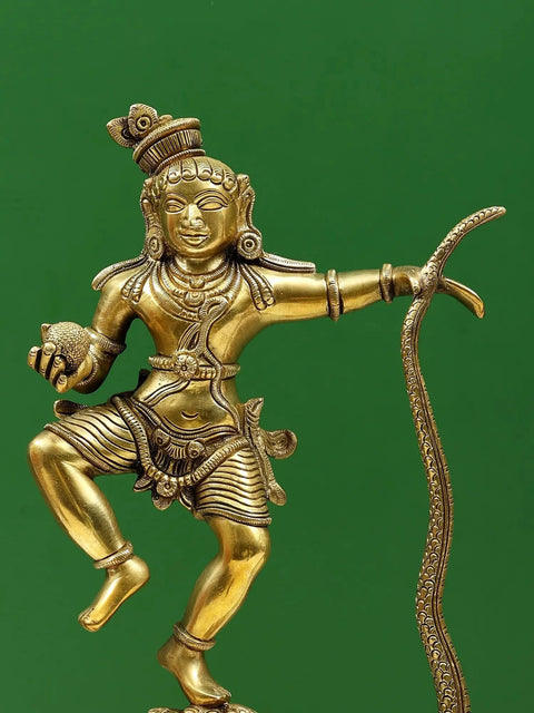 18" Brass Kaliya Krishna