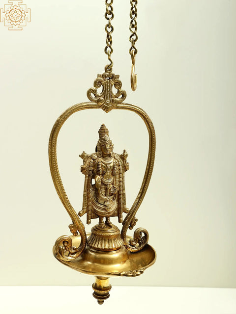 15" Tirupati Balaji Hanging Lamp (Diya)