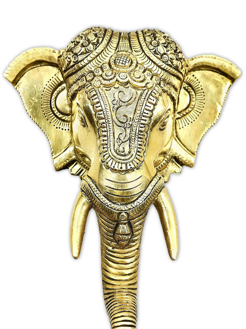12" Lord Ganesha Wall-Hanging with Bell