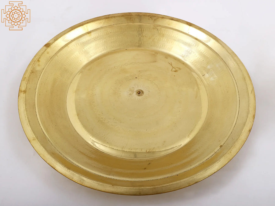 Brass Ritual Thali Parat for Pooja