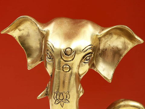 9" Brass Stylish Ganesha Head