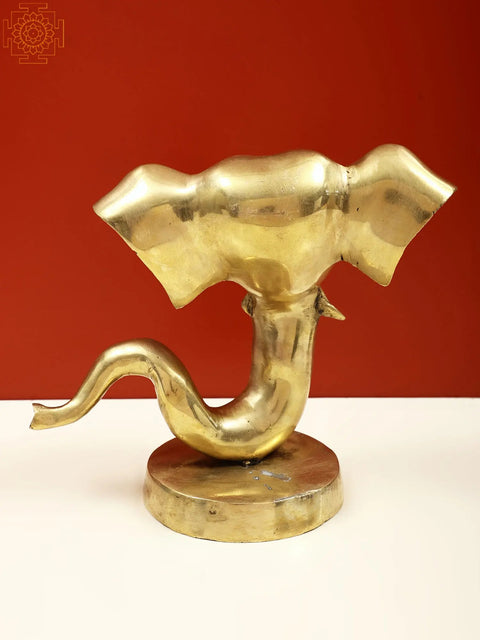 9" Brass Stylish Ganesha Head