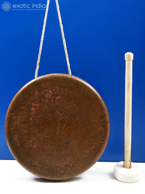 10" Brass Wind Gong with Beater for Meditation