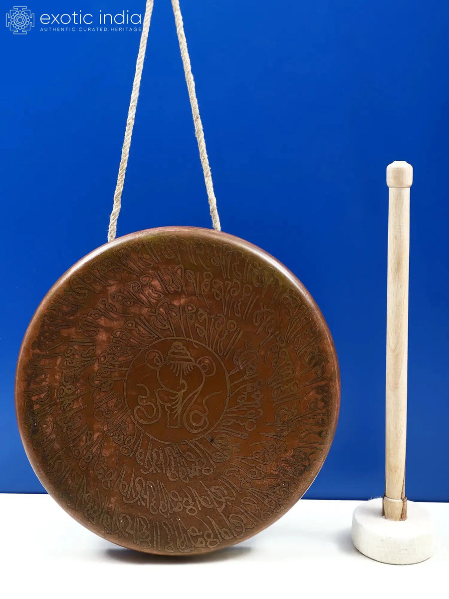 10" Brass Wind Gong with Beater for Meditation