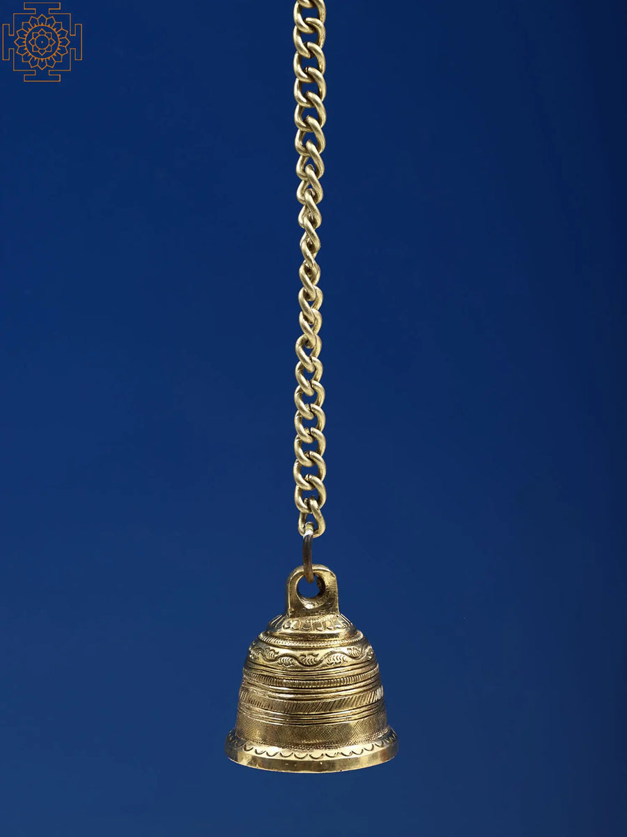 2" Small Brass Temple Bell for Pooja